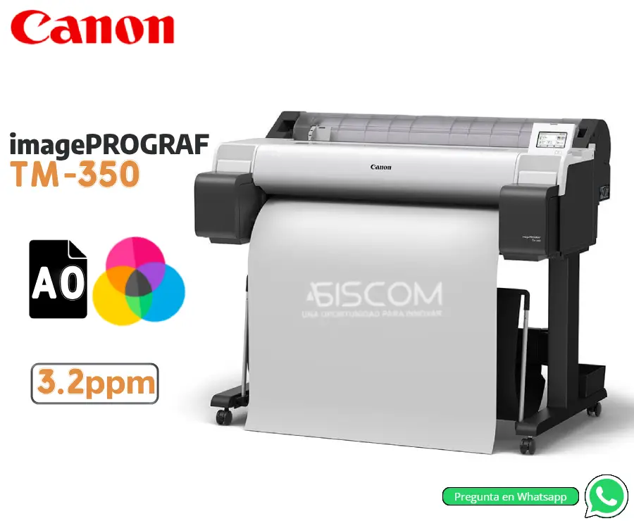 Plotter A0 CANON imagePROGRAF TM-350 de 36" Inyección de Tinta